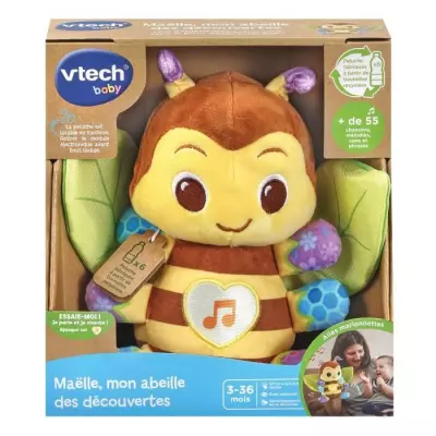 VTech Play Green MAËLLE, MON ABEILLE DES DÉCOUVERTES (BOUTEILLES PLASTIQUE RECYCLÉES)