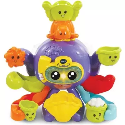 Jouet de Bain interactif VTECH BABY - Polo, Mon Poulpe Rigolo - Pour Bébé 1-5 ans