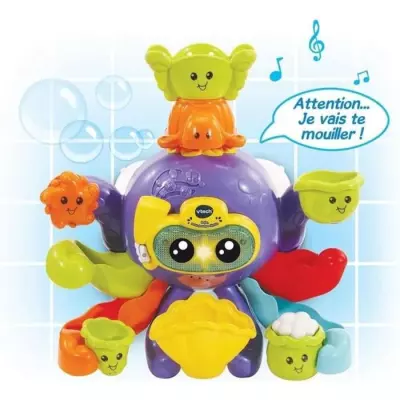 Jouet de Bain interactif VTECH BABY - Polo, Mon Poulpe Rigolo - Pour Bébé 1-5 ans
