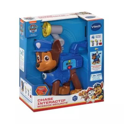 Figurine interactive VTECH Pat Patrouille Chase avec accessoires - Pour enfants de 3 à 7 ans