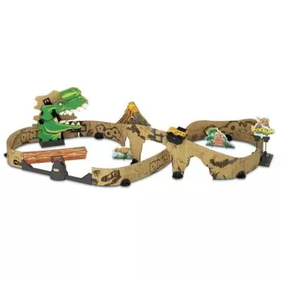 Circuit de course en carton VTECH CAR-BOARD RACERS DINO ADVENTURE - 5 ans + Marron - 31x43x13 cm