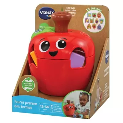 Jouet éducatif Vtech Baby Tourni Pomme des Formes - Multicolore-Rouge