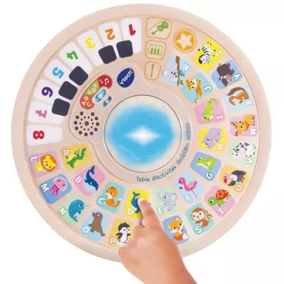 Table d'activités évolutive VTECH BABY - Nature - Jouet en bois certifié FSC