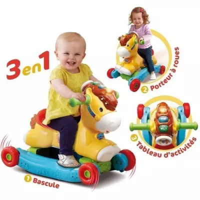 Porteur a Bascule P'tit Galop 2en1 - VTECH BABY - Parlant et Lumineux