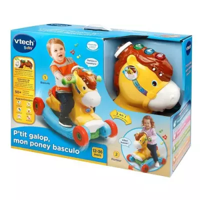 Porteur a Bascule P'tit Galop 2en1 - VTECH BABY - Parlant et Lumineux