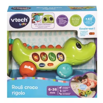 Jouet interactif VTECH-ROULI CROCO RIGOLO - Dimensions compactes