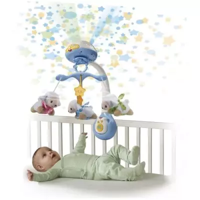Veilleuse Vtech Baby Lumi Mobile Compte-Moutons Bleu - Éveil doux et ludique