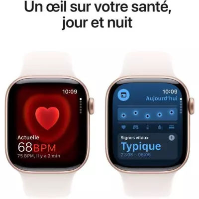 Montre Apple Watch Series 10 GPS - 42mm - Rose Gold Aluminium - Light Blush Sport Band