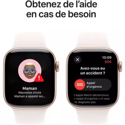 Montre Apple Watch Series 10 GPS 42mm Rose Gold Aluminium - Bracelet Light Blush Sport Band