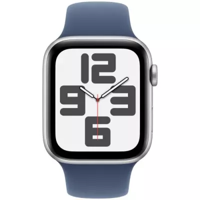 Montre intelligente Apple Watch SE GPS + Cellular - 44mm Silver Aluminium/Denim Sport Band