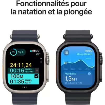 Montre Apple Watch Ultra 2 GPS + Cellular - Titanium Noir - Trail Loop Noir - M/L