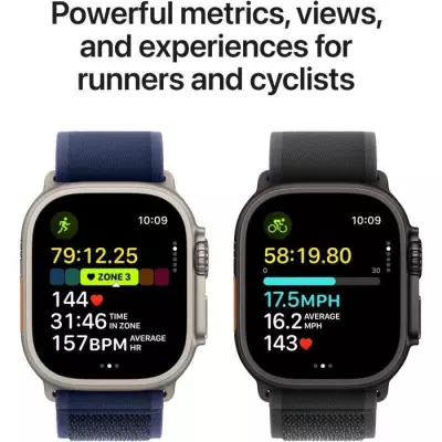 Apple Watch Ultra 2 GPS + Cellular Titanium Noir - Bracelet Vert Alpine - Large
