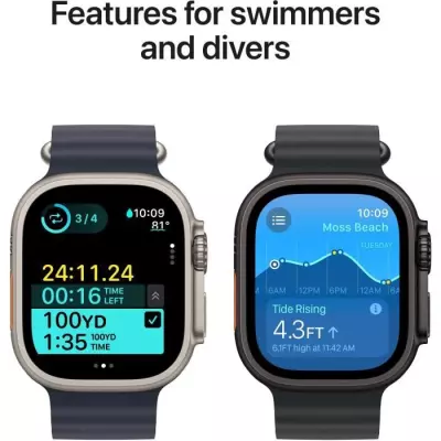 Apple Watch Ultra 2 GPS + Cellular Titanium Noir - Bracelet Vert Alpine - Large