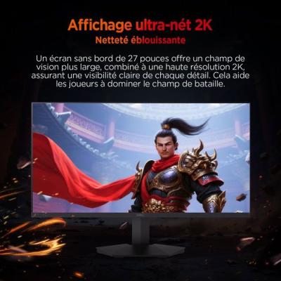 Ecran PC Gamer - HKC - 27 - QHD - 200Hz - Dalle IPS - 1ms - G27H2DPro