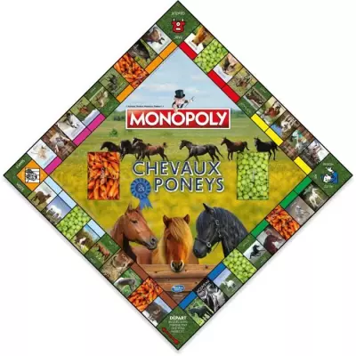 Monopoly Chevaux et Poneys - Jeu de plateau amusant