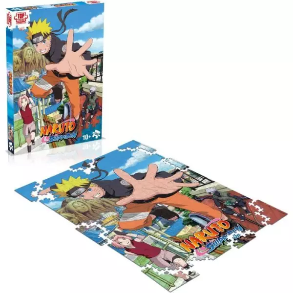 Puzzle Naruto Shippuden Retour a Konoha 1000 pieces - Winning Moves - Dessins animés et BD - Adulte - Bleu