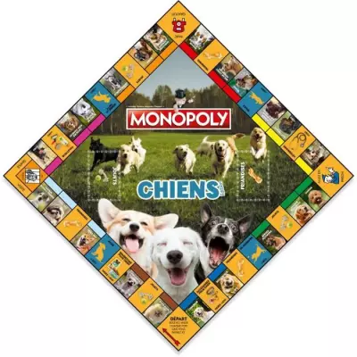 Monopoly Chiens Jeu de Société - La Meilleure Version Canine!