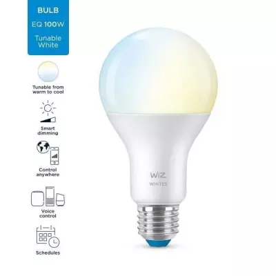 Ampoule connectée WiZ Blanc variable E27 100W - Intelligent et efficace