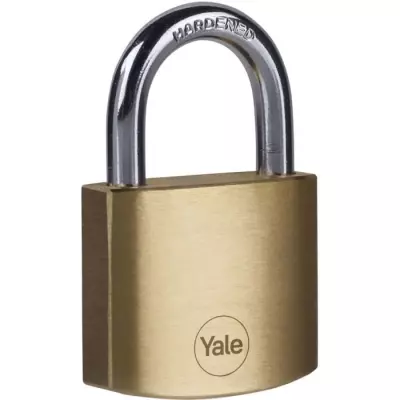 Lot de 4 Cadenas laiton YALE Y110B/40/122/4 - Parfait pour casier scolaire ou vestiaire sportifs