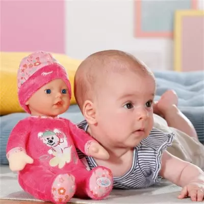 Poupée douce Baby Born - Rose - 30cm - Avec hochet - dès 3 ans