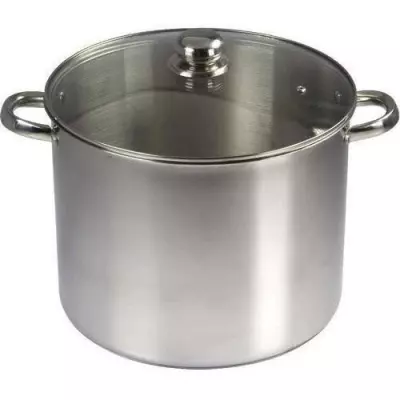 Faitout BAUMALU Traiteur inox + couvercle verre - 30 cm