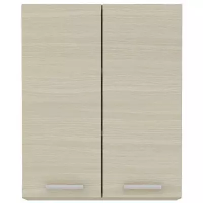 Meuble haut CHAMONIX 2 Portes - Décor chêne - L 60 x P 31 x H 72 cm