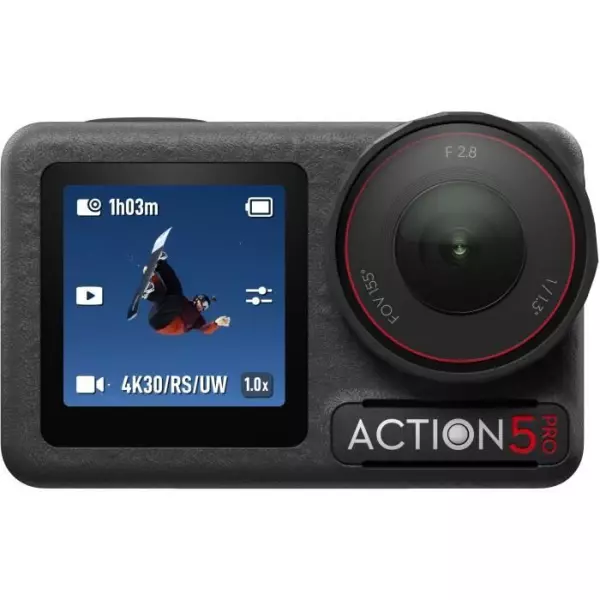 Osmo Action 5 Standard Combo - DJI - CMOS 1/1,3 - Ecran tactile - UHD 4K120, 2.7K120, 1080p240 - 12 Mpx - Bluetooth 5.0 - Wifi