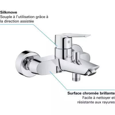 Mitigeur Bain / Douche Start - GROHE - Économique et Chromé