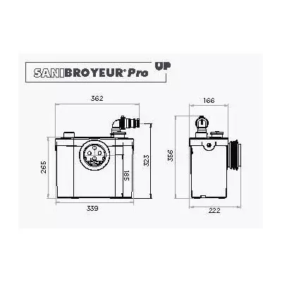Broyeur WC et lave-mains silencieux - SFA PRO UP : Made in France