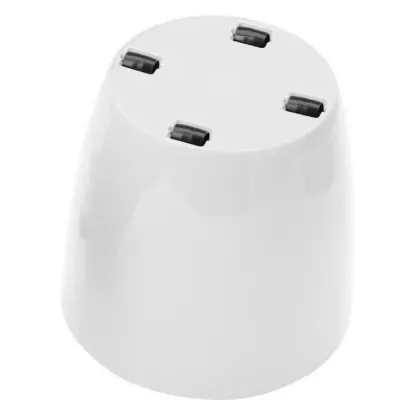 Cache-pot brillant blanc avec roulettes - Jardin facile