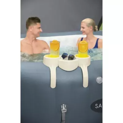 Support Boisson pour Lay-Z-Spa - BESTWAY - Gris