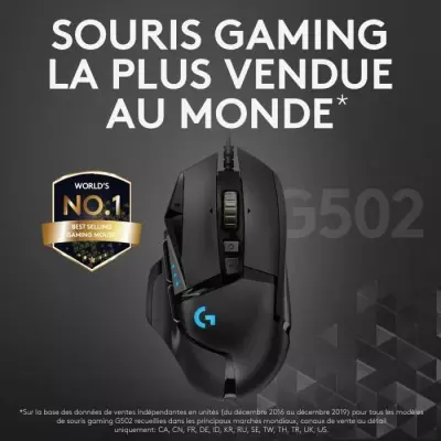 Souris gamer filaire Logitech G502 Hero - Noir