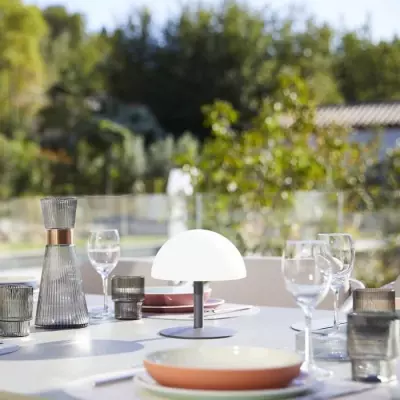 Lampe de table sans fil LUMISKY NEPTUNE ROCK - Gris - LED chaud et blanc