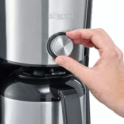 Cafetière filtre isotherme SEVERIN KA4845 - 8 tasses - Inox/Noir