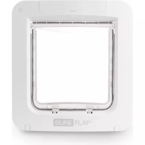 SUREFLAP Grande Chatiere a Puce électronique Connecté - Blanc - 178 mm x 170 mm (Livré sans le Hub)