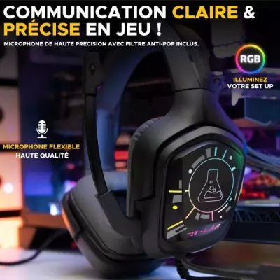Casque Gamer Filaire The G-Lab KORP COBALT 7.1 - Son Surround 7.1