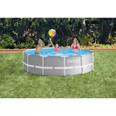 Kit Piscine Intex Ronde 366x122 cm - Pris Frame avec Pompe et Échelle