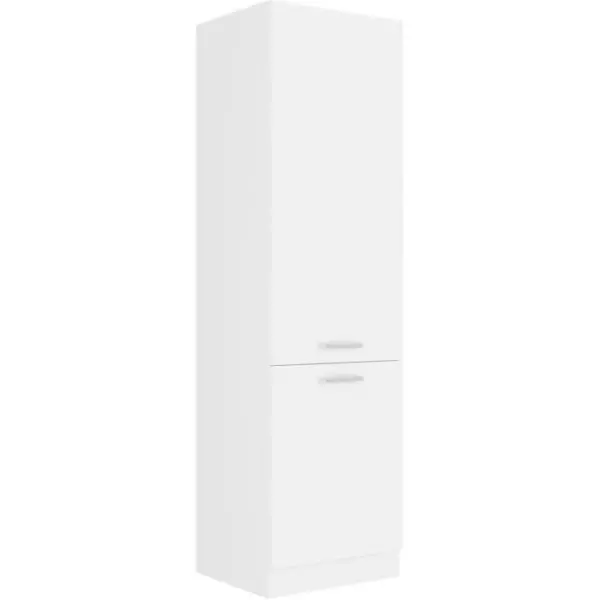ATLAS Colonne de cuisine 2 portes - L 60 x P 58 x H 210 cm - Décor blanc