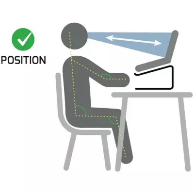 Support ergonomique en aluminium pour ordinateurs portables de 10'' à 15,6'' - Compact et robuste