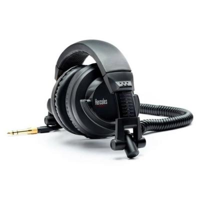 HERCULES HDP DJ45 - Casque DJ a haute performance - Pliable - Ecouteurs pivotants - Câble de 2m - Impédance 60 ohms - Noir