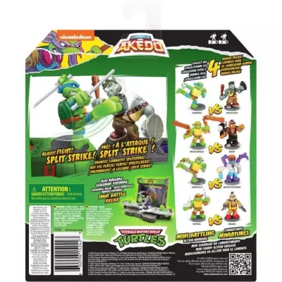 Figurines Tortues Ninja Akedo - Raphael vs Rocksteady - Jeu Extérieur - 6 ans