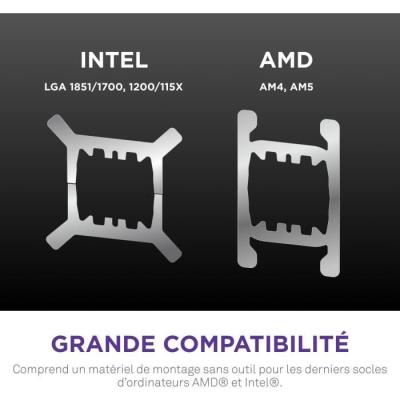 Watercooling - NZXT - RL-KR36E-W2 - Kraken Elite 360 RGB - Écran 2.72, panneau RGB personnalisable et ventilateurs RGB - Blanc