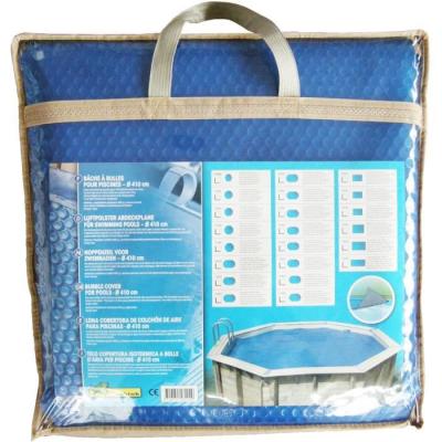 Bâche à bulles pour piscine bois UBBINK 350x650 Bleue - 400 microns