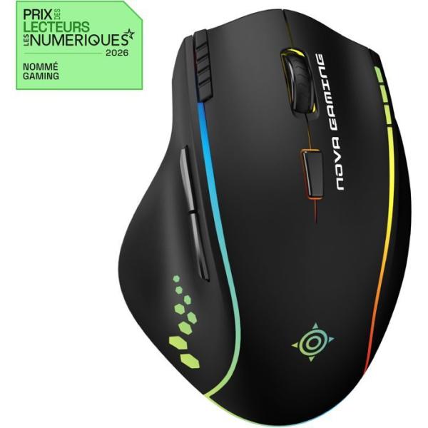 Souris gaming - Sans fil - Nova Gaming - Persee - Noir