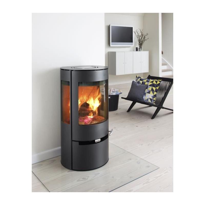 Poêle à bois ADURO 9 - Noir 6 KW - Compact et élégant