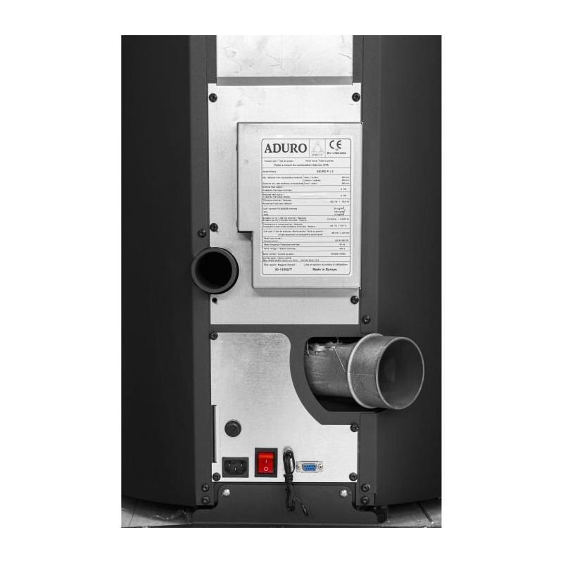 Poêle à pellets ADURO P1 - 8 KW - Noir