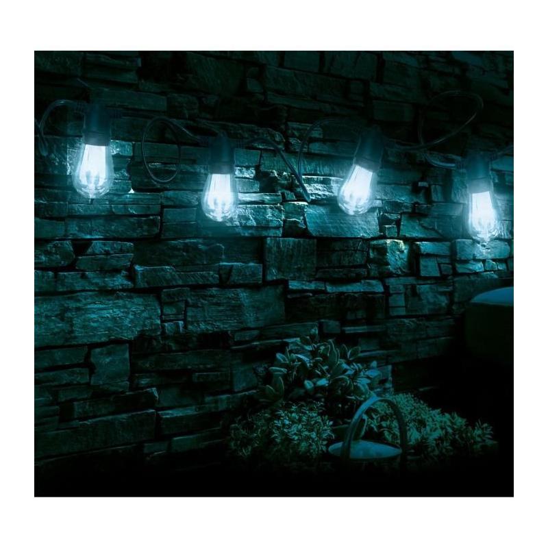 Guirlande solaire Rio Color 5m Noir - Éclairage Extérieur LED