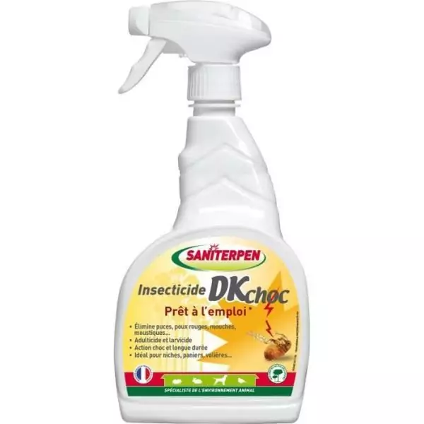 Insecticide - SANITERPEN DK CHOC - 750 ml - Élimine insectes, action longue durée, parfum Pin des Landes