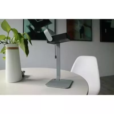 Lampe solaire design pour table - Facile à installer - Gris