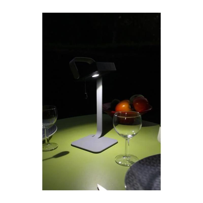 Lampe solaire design pour table - Facile à installer - Gris
